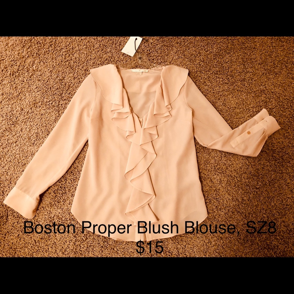 Boston Proper Blush Blouse